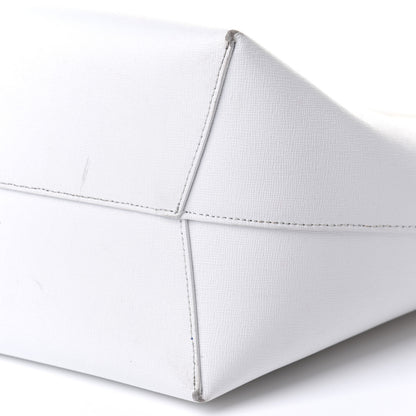 Mansur Gavriel Saffiano Mini Bucket Bag White Royal 8 of 10