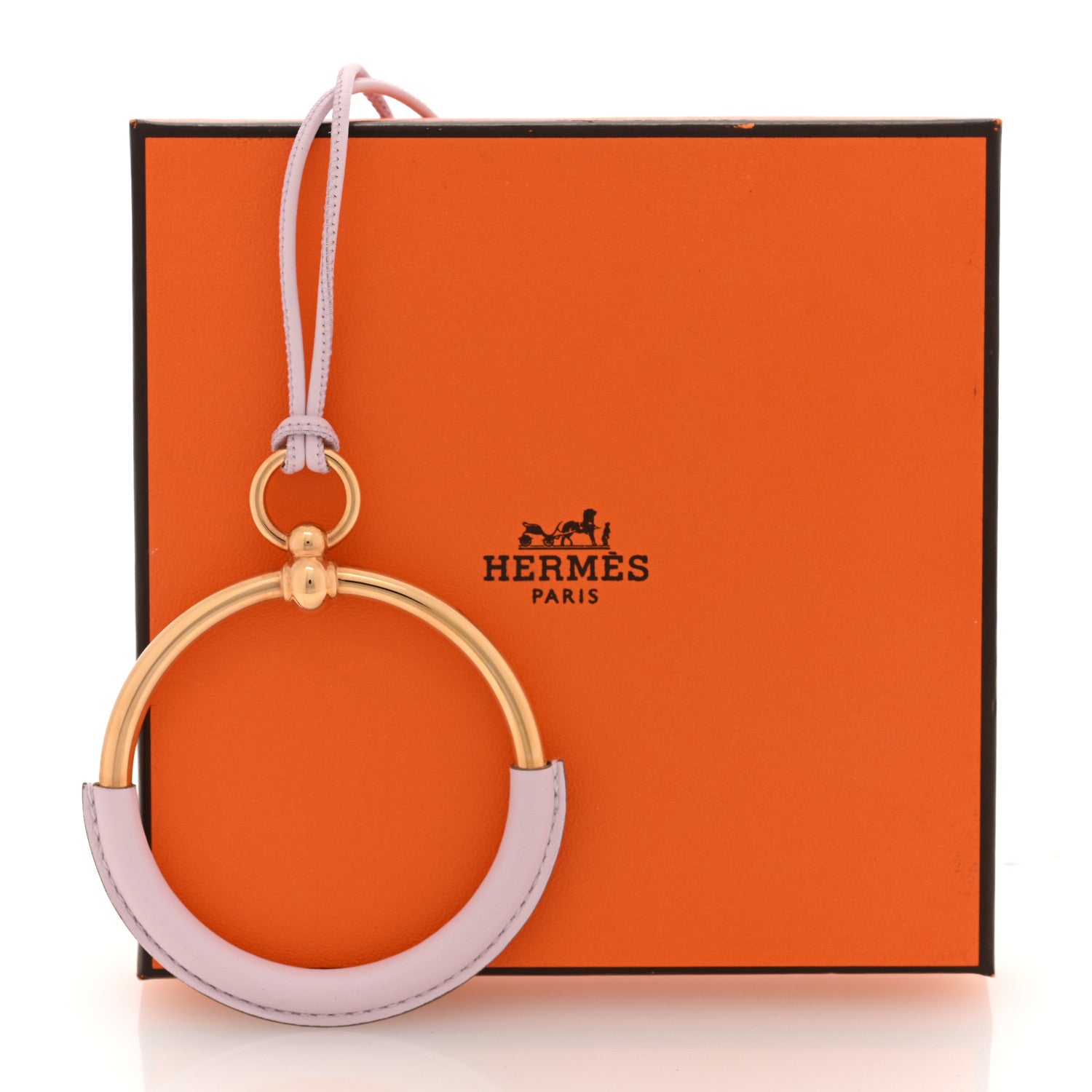 Hermes Swift Grand Loop Pendant Necklace Mauve Sylvestre 5 of 5