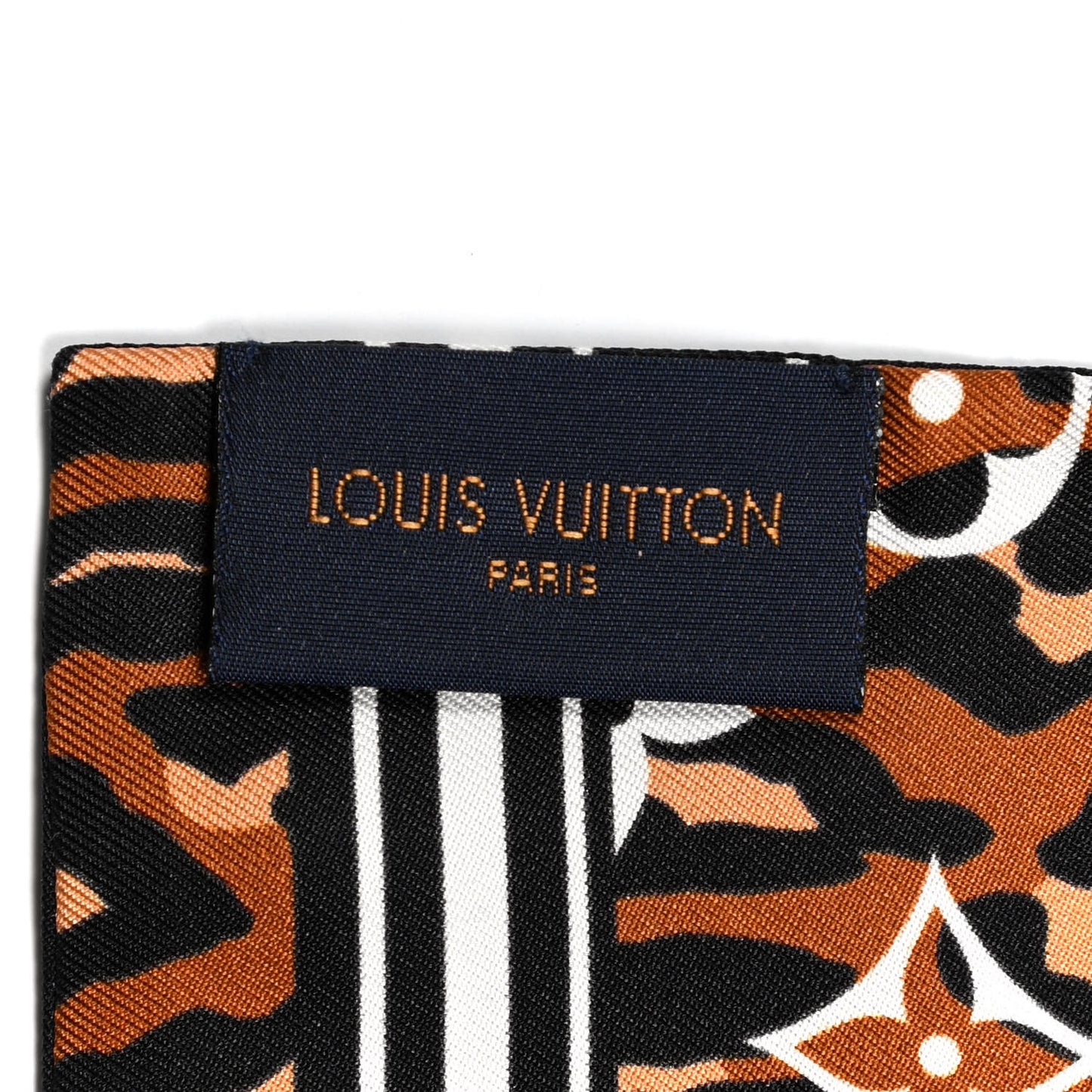 Silk Monogram Giant Jungle Bandeau Black