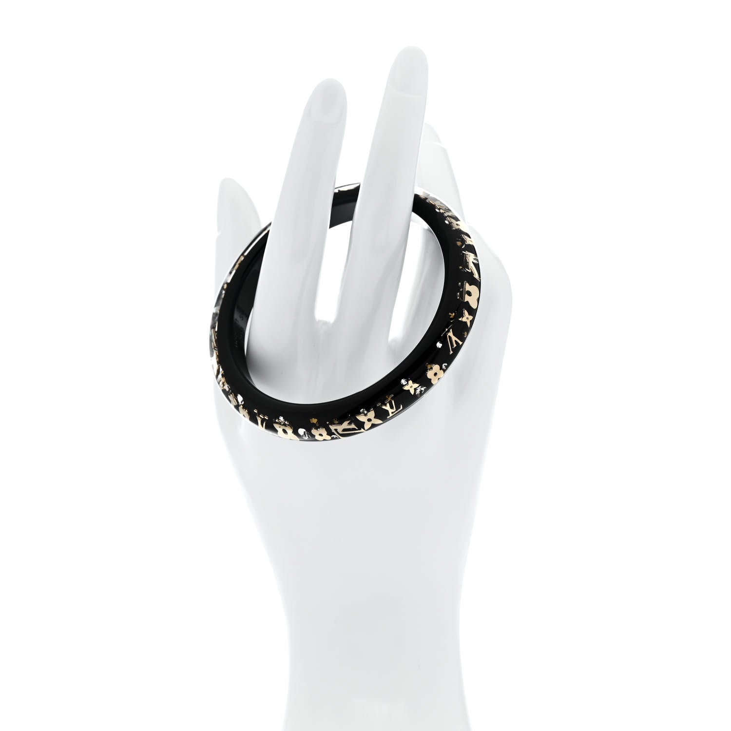 Louis Vuitton Resin Swarovski Small Inclusion Bracelet PM Black 2 of 5