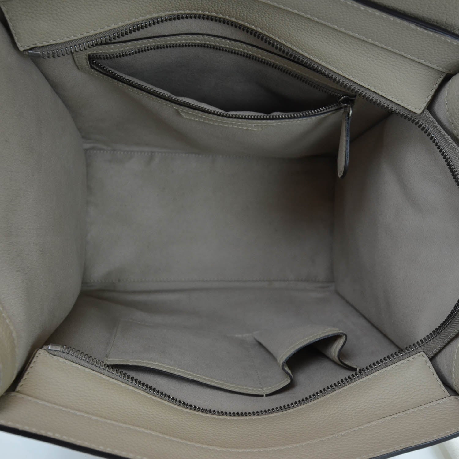 Celine Pebbled Leather Mini Luggage Bag Dune 9 of 12