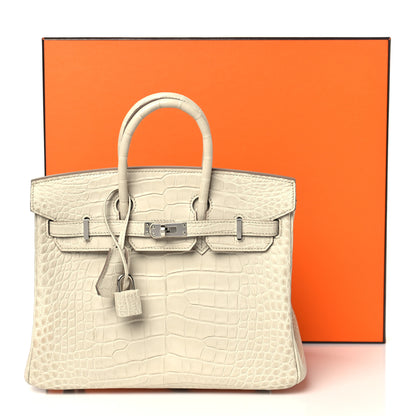 Hermes Matte Alligator Birkin 25 Beton 10 of 10