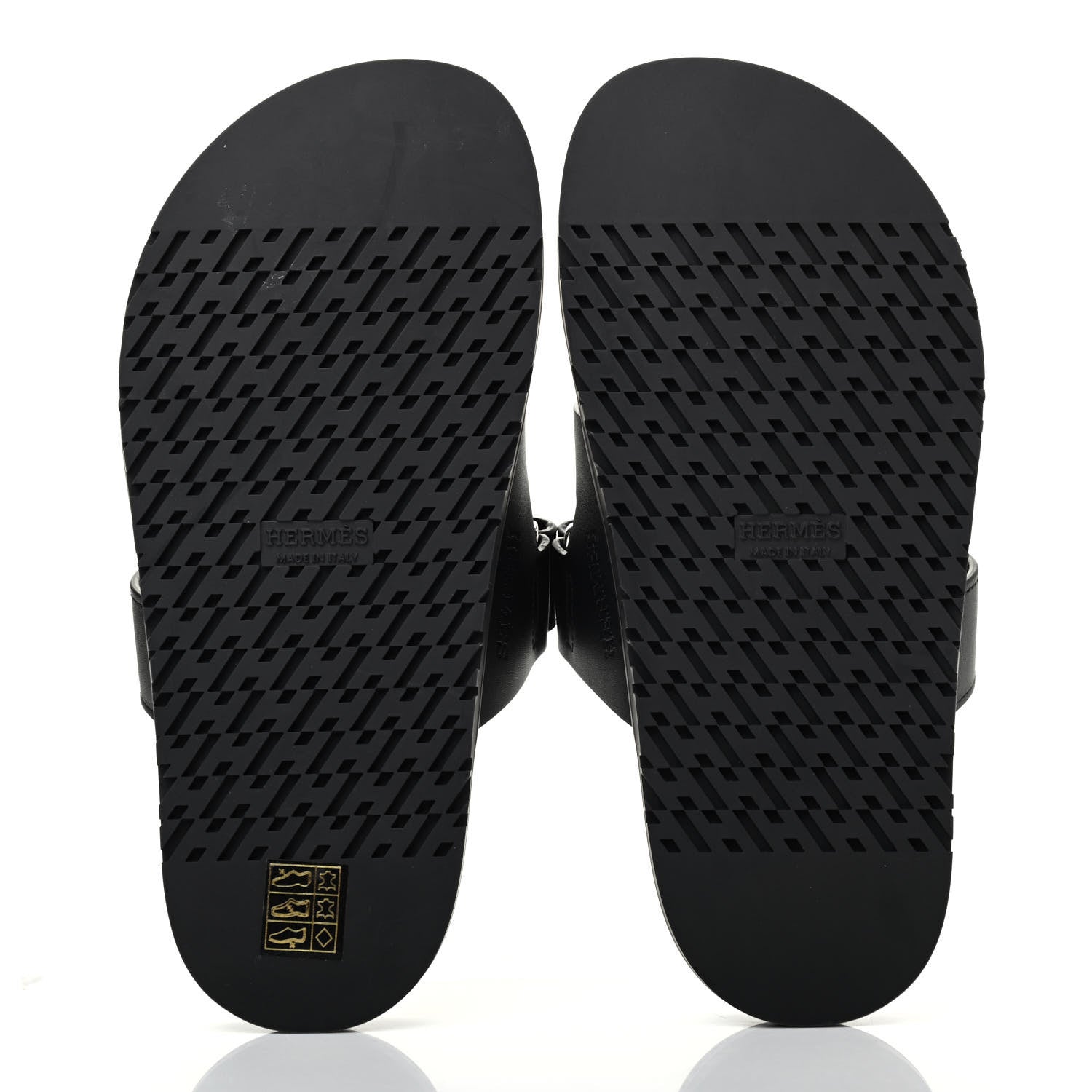 Hermes Calfskin Womens Chypre Sandals 36.5 Black 4 of 4