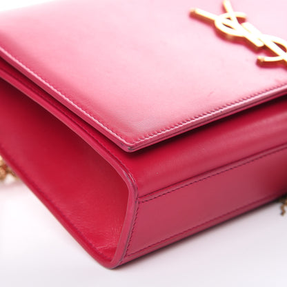 Saint Laurent Smooth Calfskin Medium Classic Monogram Kate Tassel Satchel Fuchsia 9 of 18