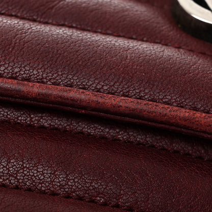 Saint Laurent Sheepskin Matelasse Chevron Monogram Medium College Bag Rouge Legion 12 of 13