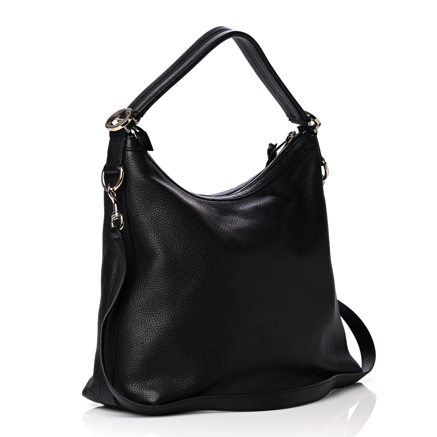 Gucci Pebbled Calfskin Small Miss GG Hobo Black 2 of 4