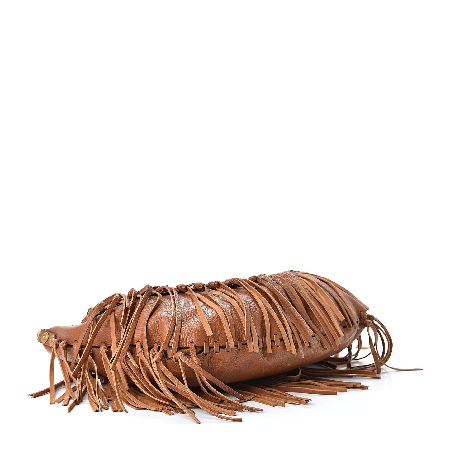 Grained Calfskin C-Rockee Fringe Hobo Light Cuir