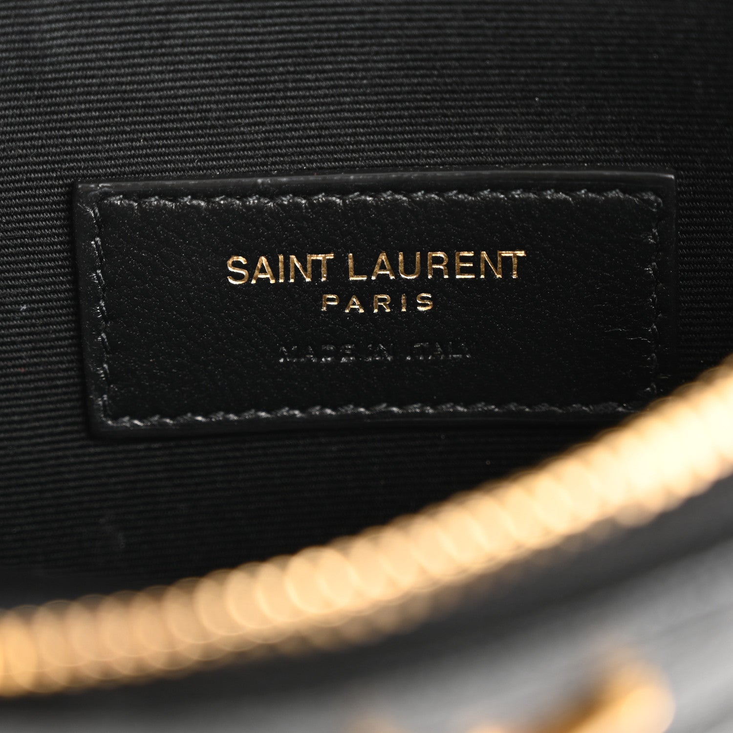 Saint Laurent Grain De Poudre Chevron Monogram Large Bill Pouch Black 6 of 14