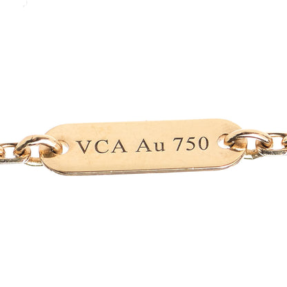 Van Cleef & Arpels 18K Yellow Gold Mother of Pearl Vintage Alhambra Pendant Necklace 5 of 7