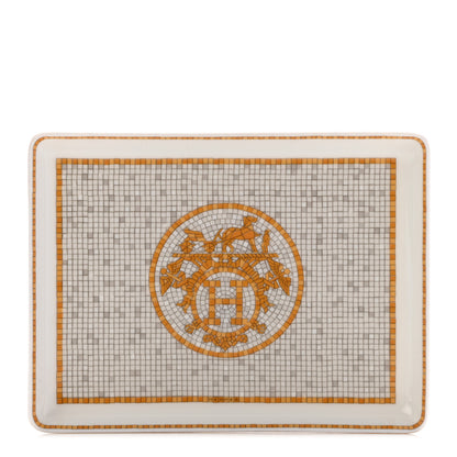 Hermes Porcelain Mosaique au 24 Gold Sushi Plate 1 of 5