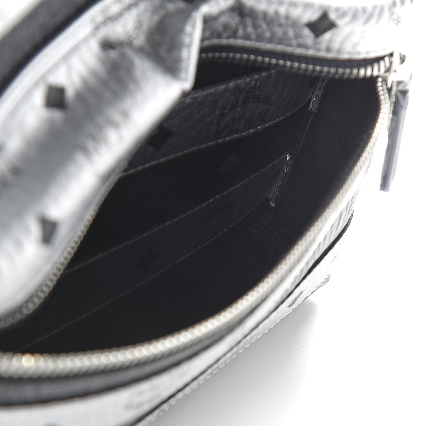 Metallic Visetos Striped Medium Stark Backpack Silver Black