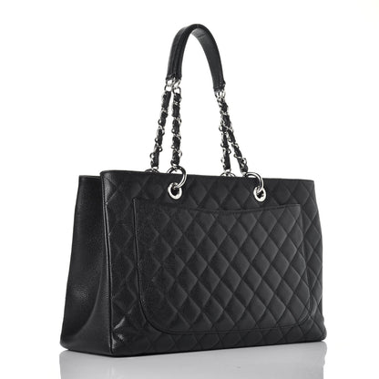 Chanel Caviar Quilted XL Grand Shopping Tote GST Black 3 of 9