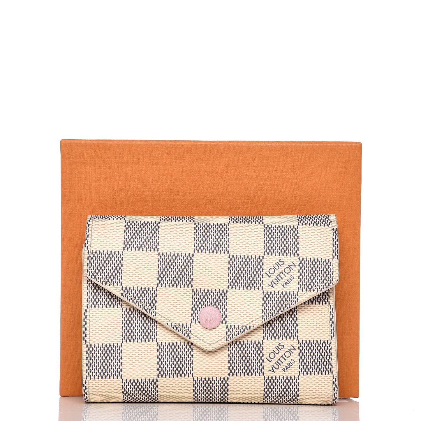 Damier Azur Victorine Wallet Rose Ballerine