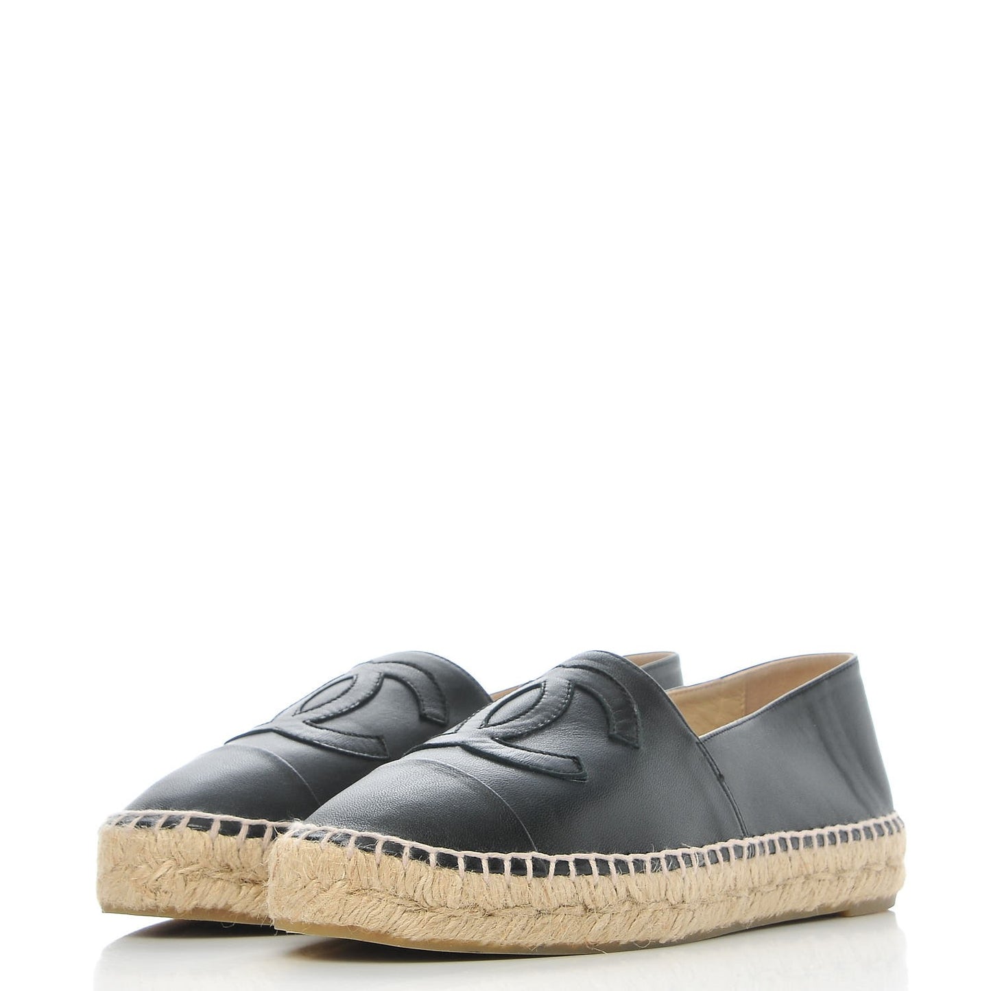 Lambskin CC Espadrilles 38 Black