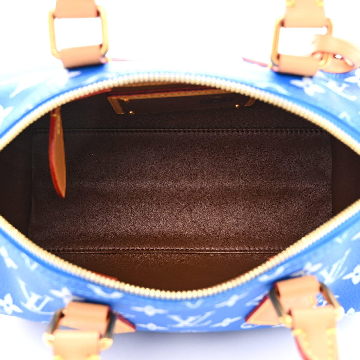 Calfskin Monogram Speedy P9 Bandouliere 25 Blue