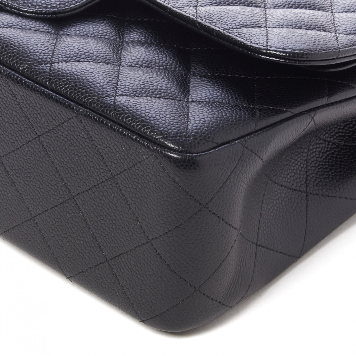 Chanel Caviar Quilted Jumbo Double Flap Black 5 of 10