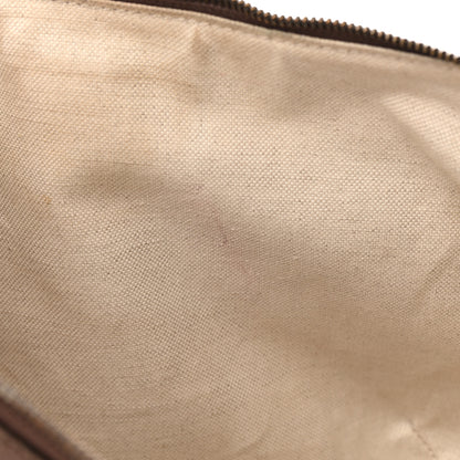 Gucci GG Supreme Monogram Textured Dollar Calfskin Web Small Ophidia Half Moon Hobo Beige Ebony New Acero 13 of 14