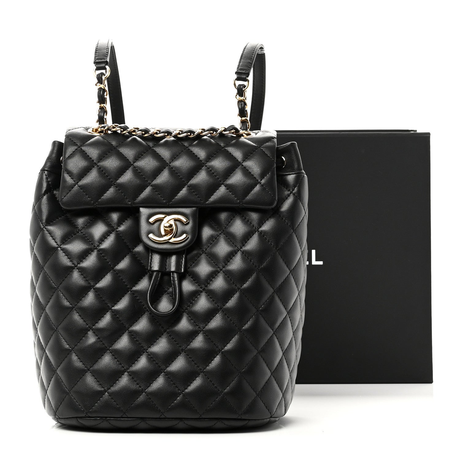 Chanel Lambskin Quilted Small Urban Spirit Backpack Black 1860491