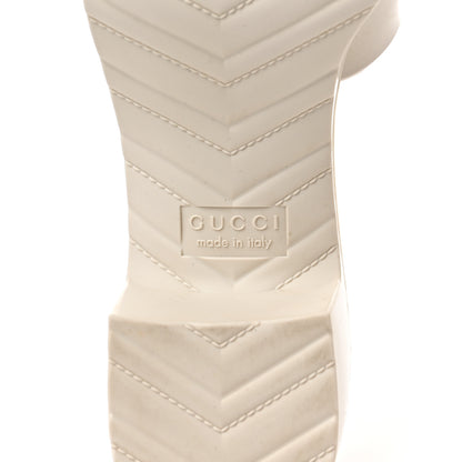 Gucci Rubber Gucci Logo Womens Platform 20/60mm Slide Sandals 37 Mystic White 6 of 7