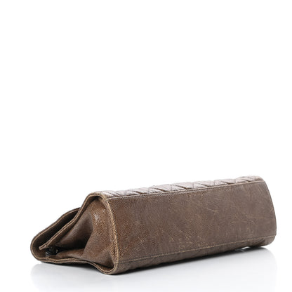 Chanel Crumpled Grained Calfskin Jumbo CC Crave Flap Beige 4 of 18