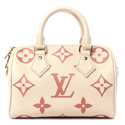 Louis Vuitton Empreinte Monogram Giant Speedy Bandouliere 20 Creme Rose Trianon 1 of 8