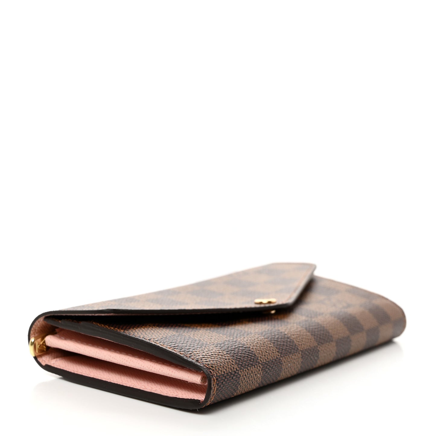 Damier Ebene Sarah Wallet NM Rose Ballerine