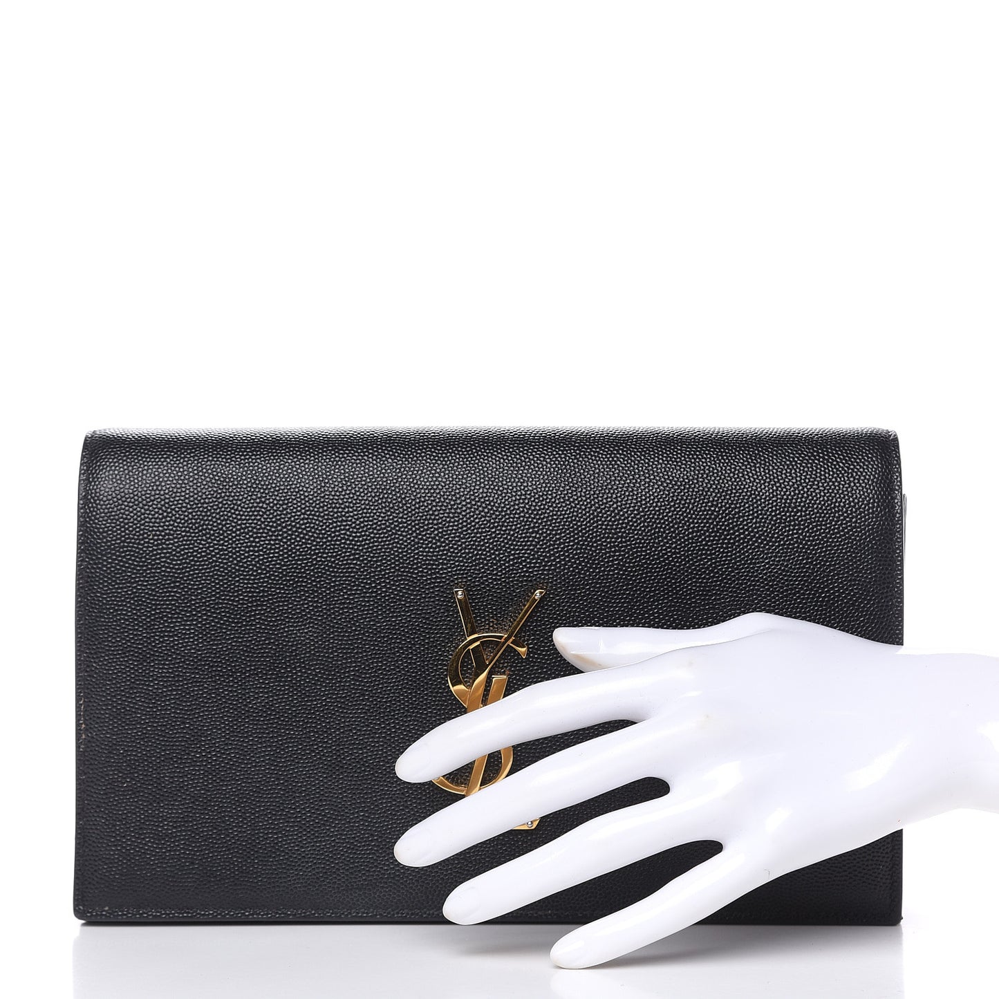 Grain De Poudre Classic Monogram Kate Clutch Black