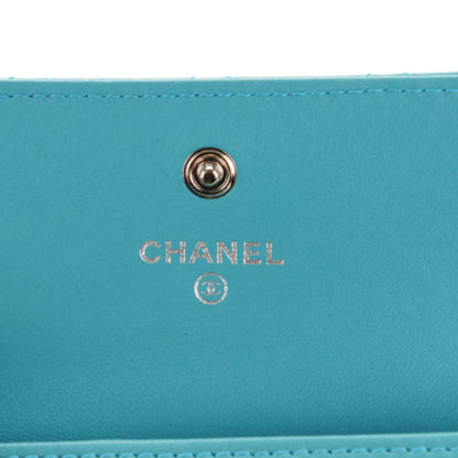 Chanel Lambskin Quilted Card Holder Turquoise 5 of 8