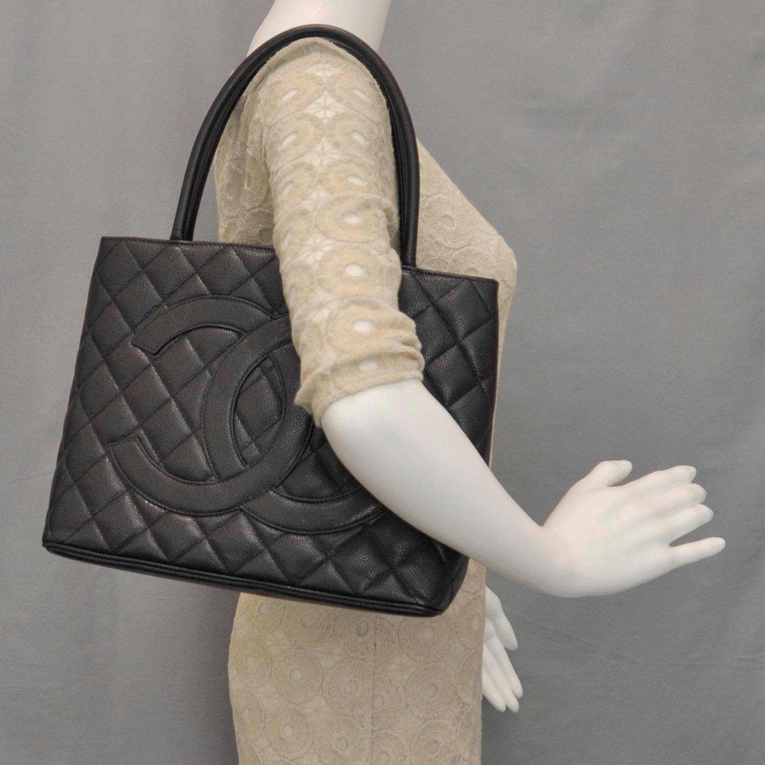 Chanel Caviar Quilted Medallion Tote Black 2 of 8