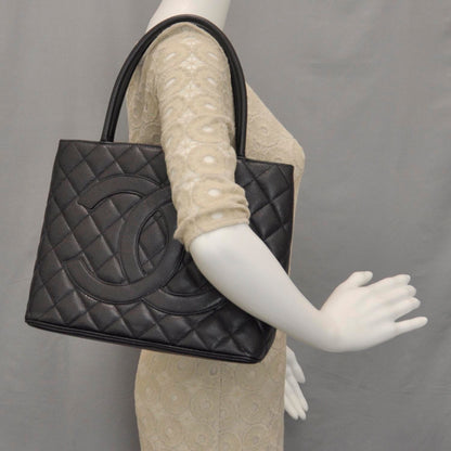 Chanel Caviar Quilted Medallion Tote Black 2 of 8