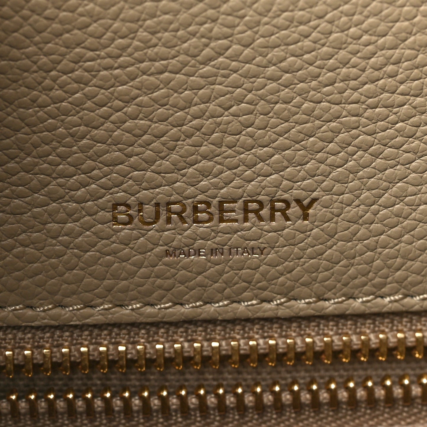 Grainy Calfskin Medium Title Bag Honey