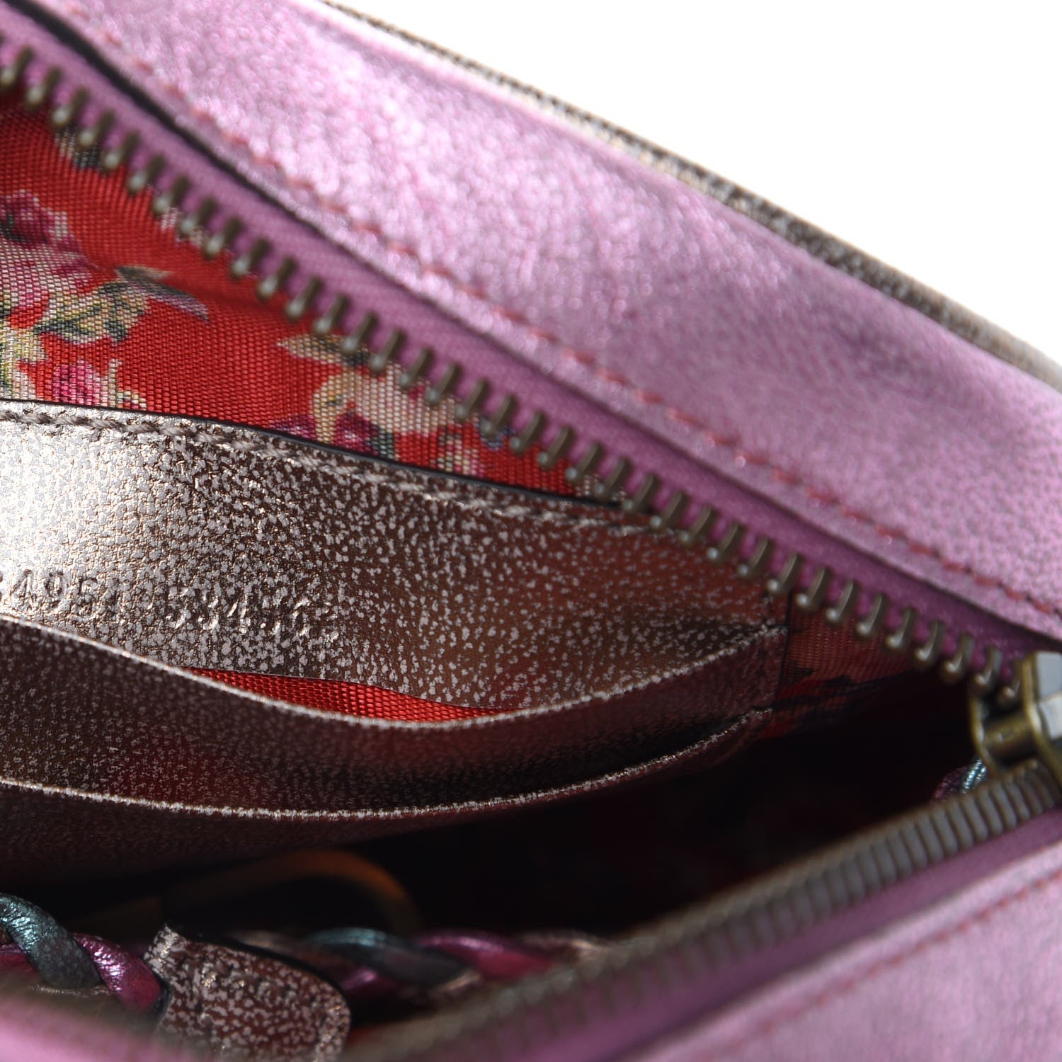 Gucci Laminated Nappa Trapuntata Mini Zumi Dome Shoulder Bag Rosa Lago Rame 8 of 8