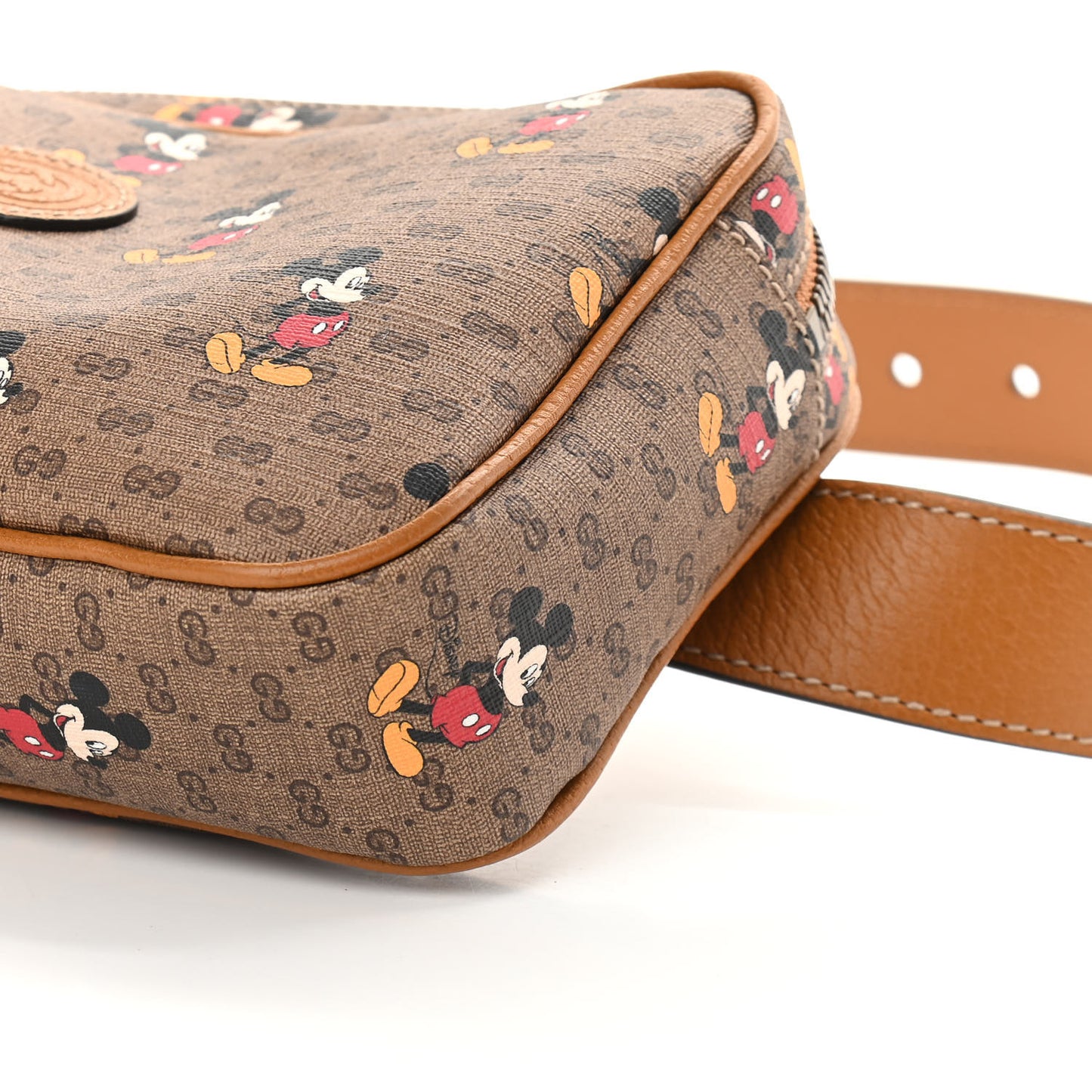 X DISNEY Mini Vintage GG Supreme Monogram Mickey Mouse Small Belt Bag Beige Vintage Sun Oil