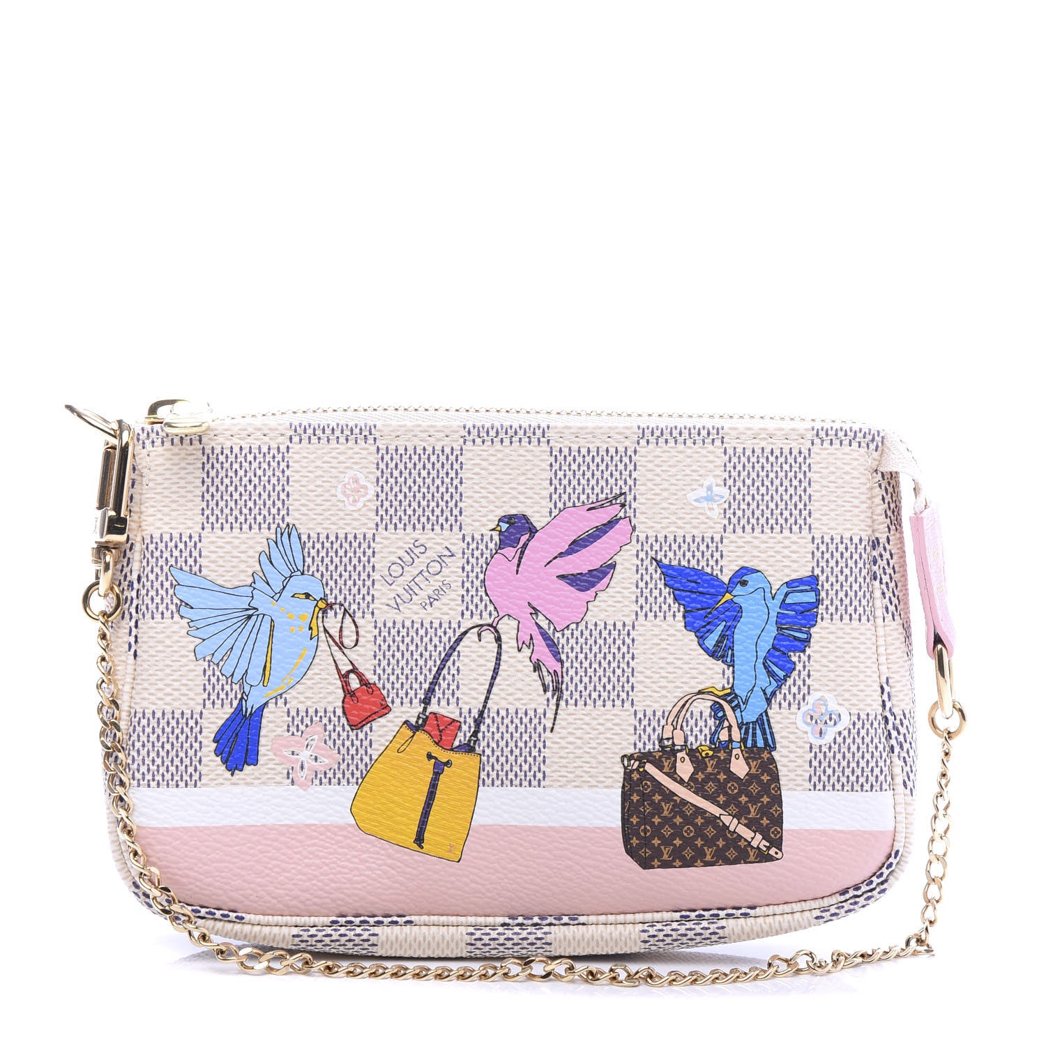 Louis Vuitton Damier Azur 2018 Christmas Animation Mini Pochette Accessories 1 of 8