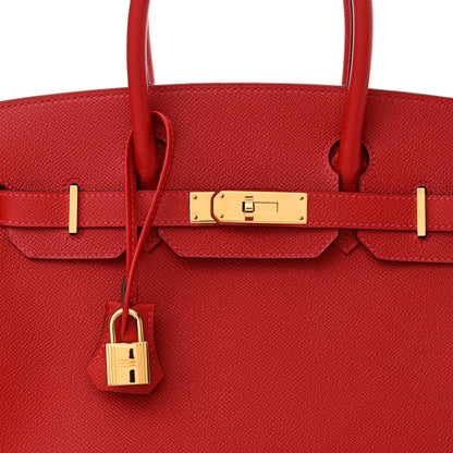 Hermes Epsom Birkin 30 Rouge Casaque 8 of 11
