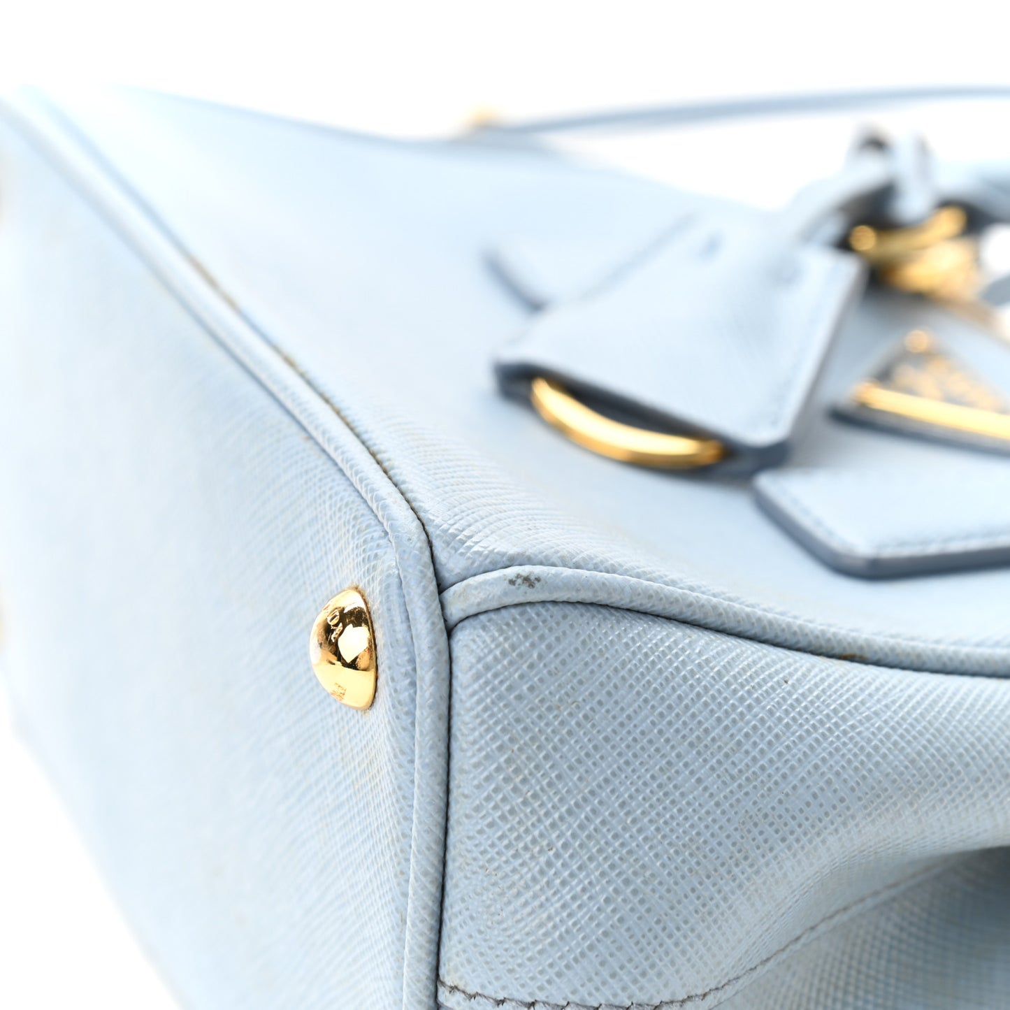 Saffiano Micro Galleria Double Zip Tote Astrale