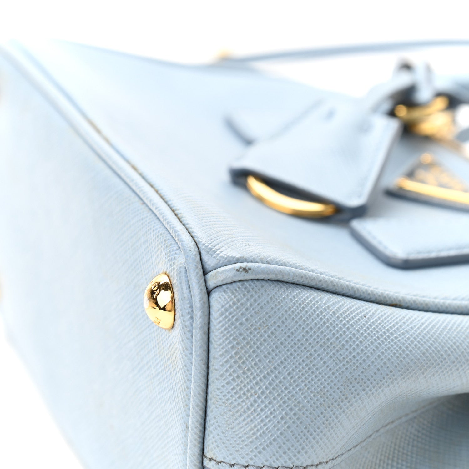 Prada Saffiano Micro Galleria Double Zip Tote Astrale 10 of 10
