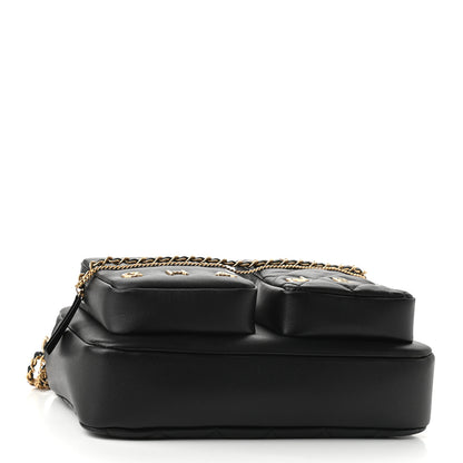 Chanel Calfskin Quilted Large Camera Case Black 4 of 9