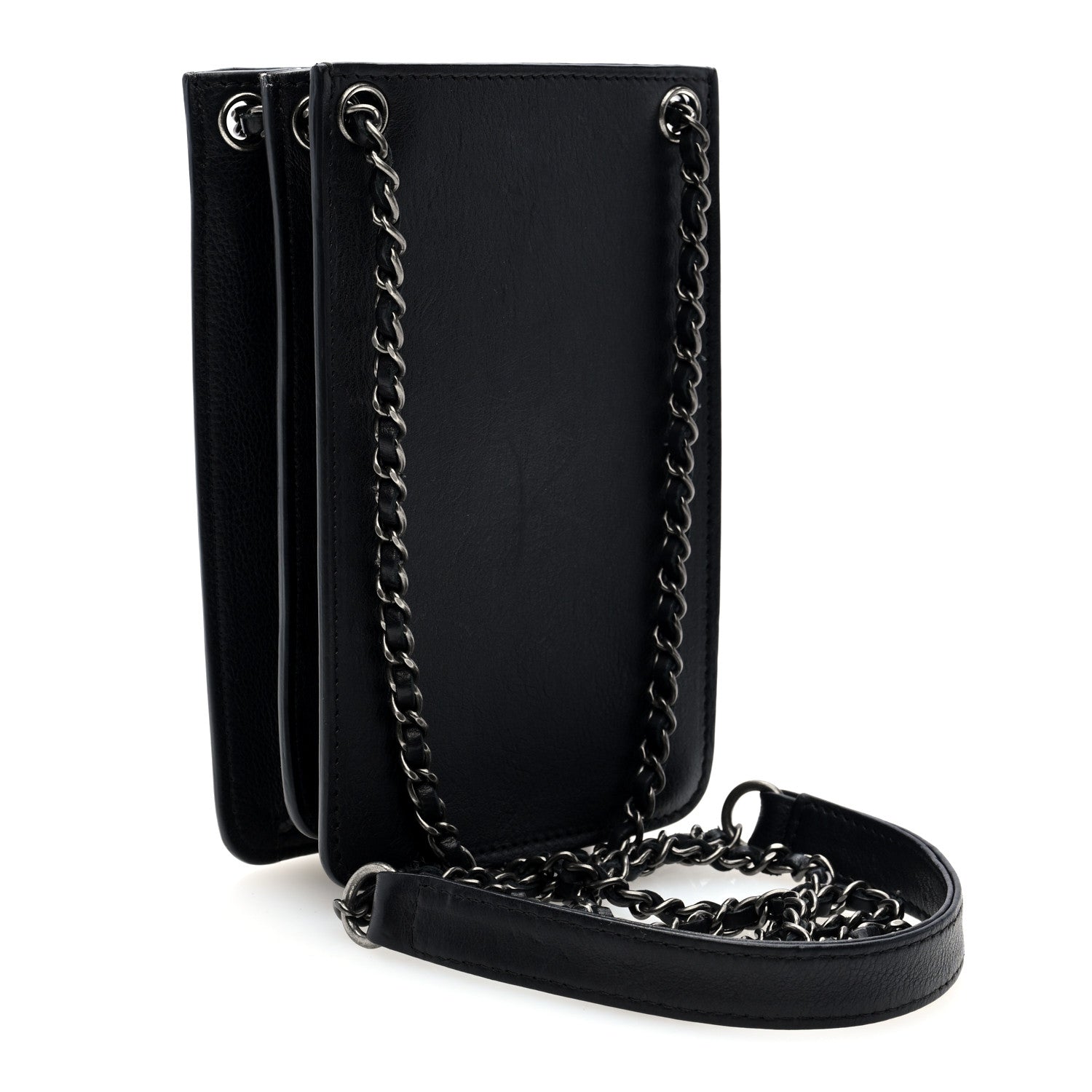 Chanel Calfskin CC Phone Holder Crossbody Black 3 of 10