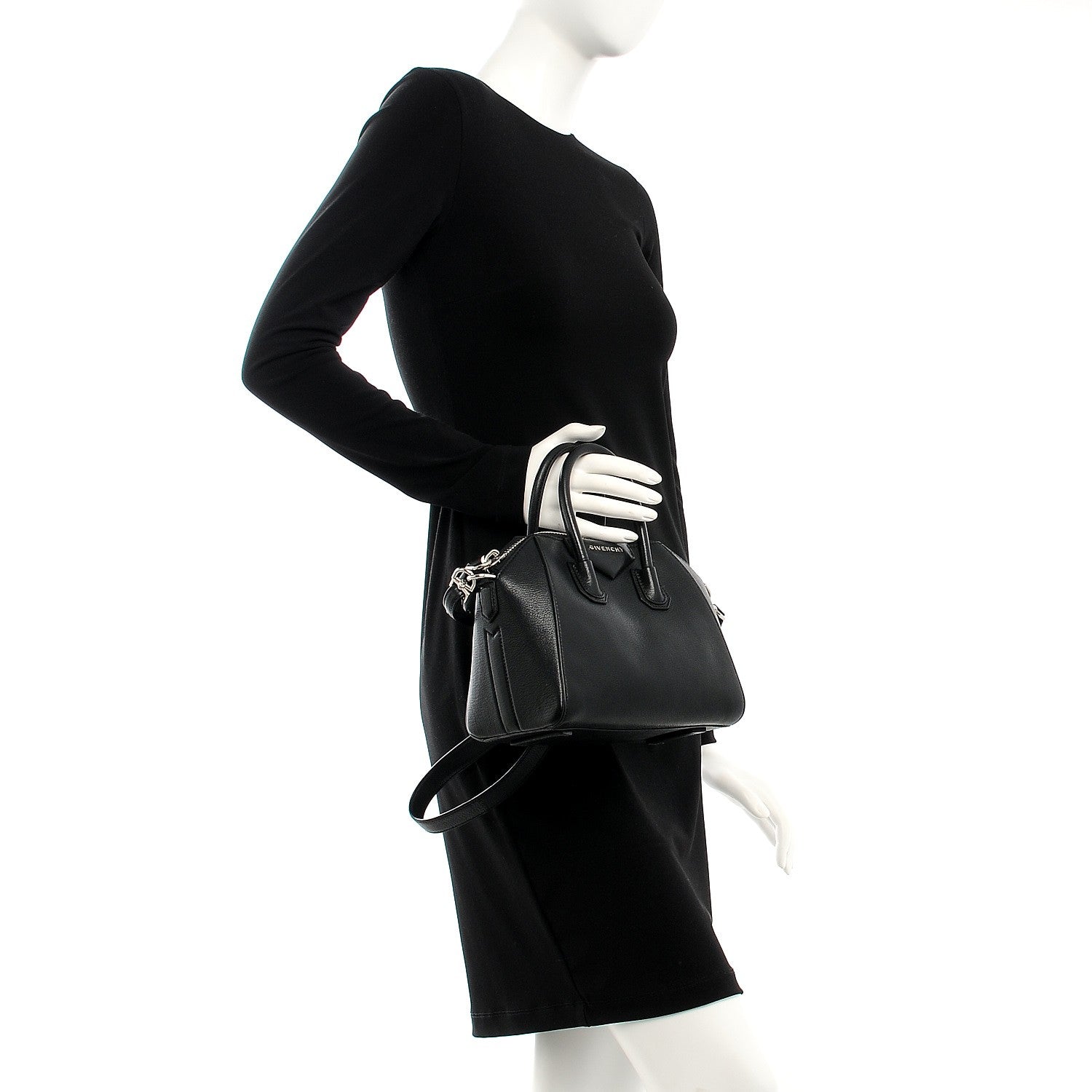 Givenchy Sugar Goatskin Mini Antigona Black 3 of 14
