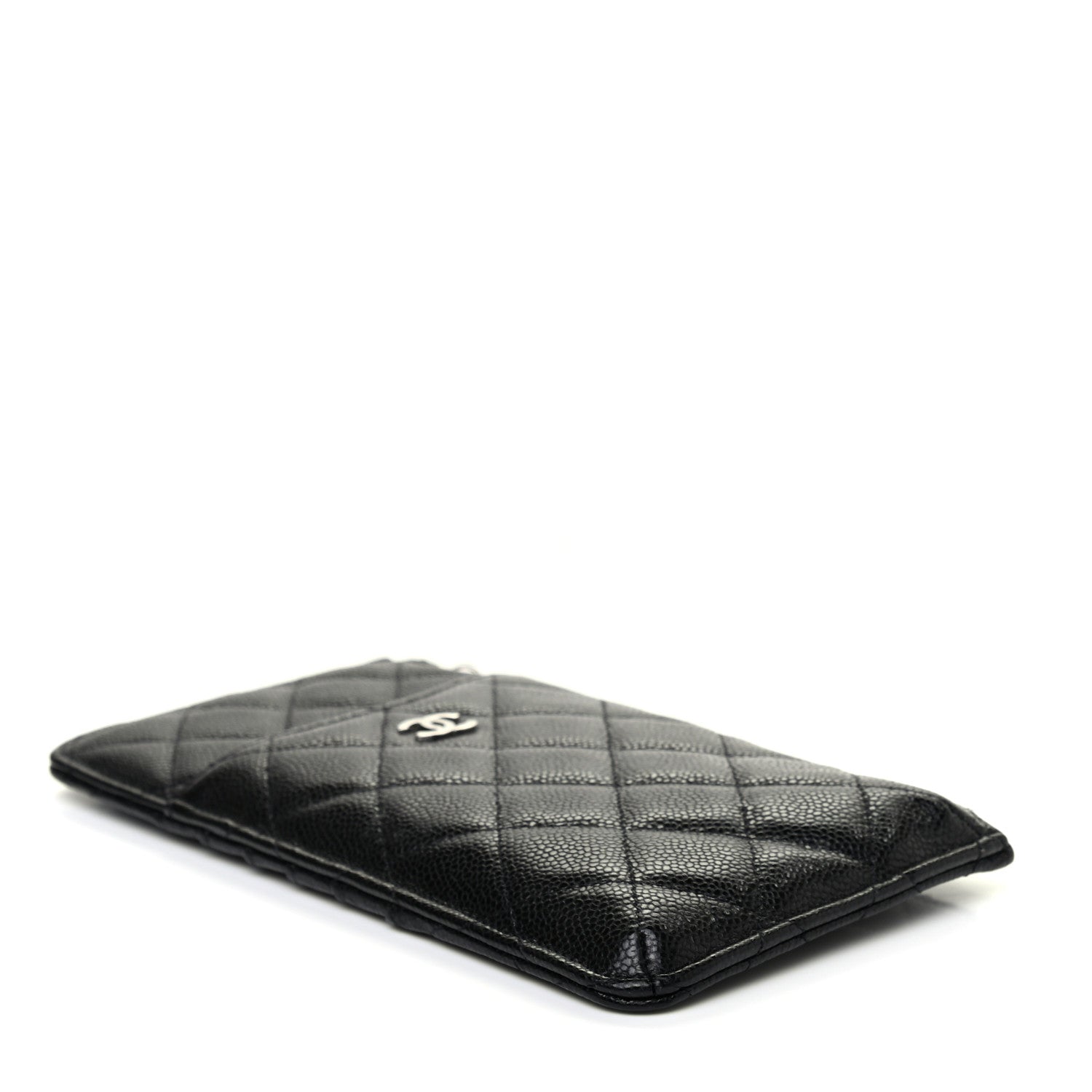Chanel Caviar Quilted Classic Flat Wallet Pouch Black 4 of 8