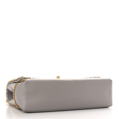 Chanel Calfskin Stitched Chain Flap Grey 4 of 11