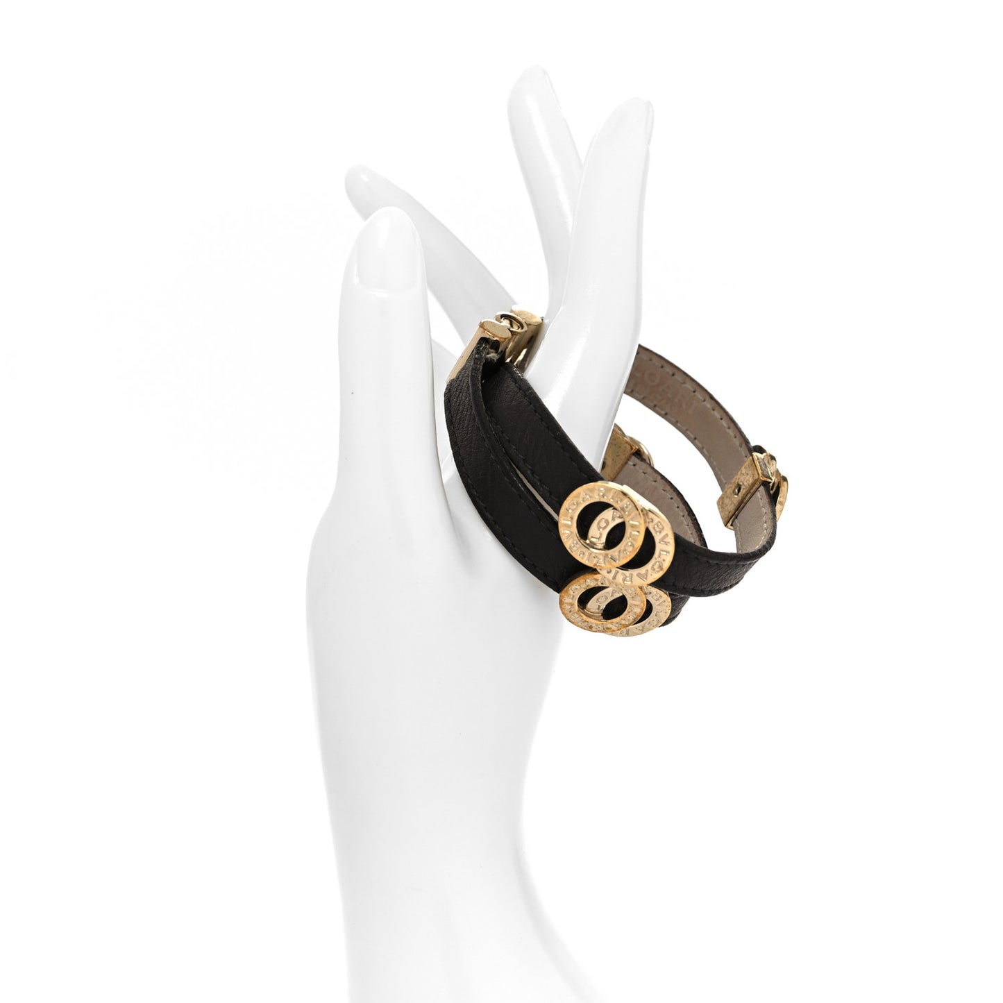 Calfskin Double Coiled Bracelet Black