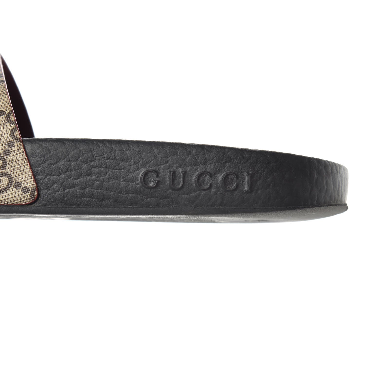 Gucci GG Supreme Monogram Tian Womens Slide Sandals 38 Beige Multicolor 9 of 10
