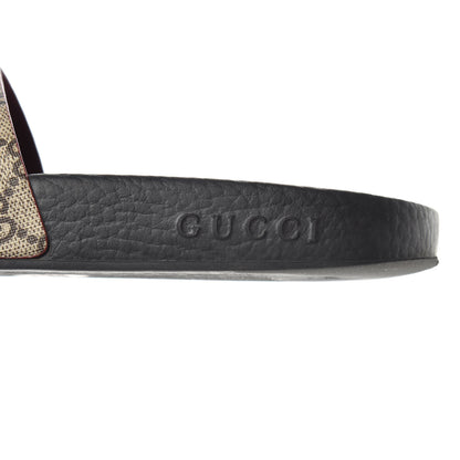 Gucci GG Supreme Monogram Tian Womens Slide Sandals 38 Beige Multicolor 9 of 10