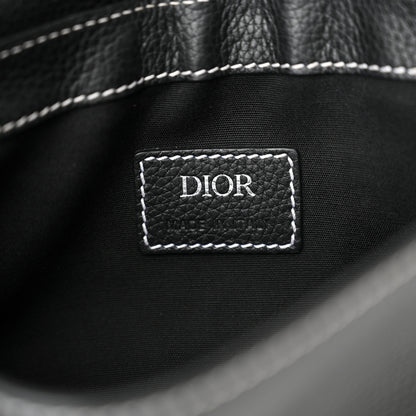 Christian Dior X KAWS Grained Calfskin Saddle Pouch Black 6 of 12
