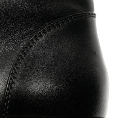 Louis Vuitton Calfskin Monogram Territory Flat Ranger Boots 37.5 Black 10 of 13