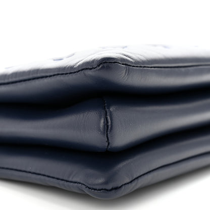 Louis Vuitton Lambskin Embossed Monogram Coussin PM Navy 8 of 9