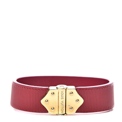 Louis Vuitton Patent Calfskin Embossed Spirit Bracelet 17 Rose Indien 1 of 4