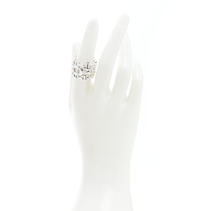 Hermes Sterling Silver GM Chaine d'Ancre Enchainee Band Ring 54 7 2 of 9